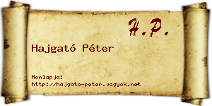 Hajgató Péter névjegykártya